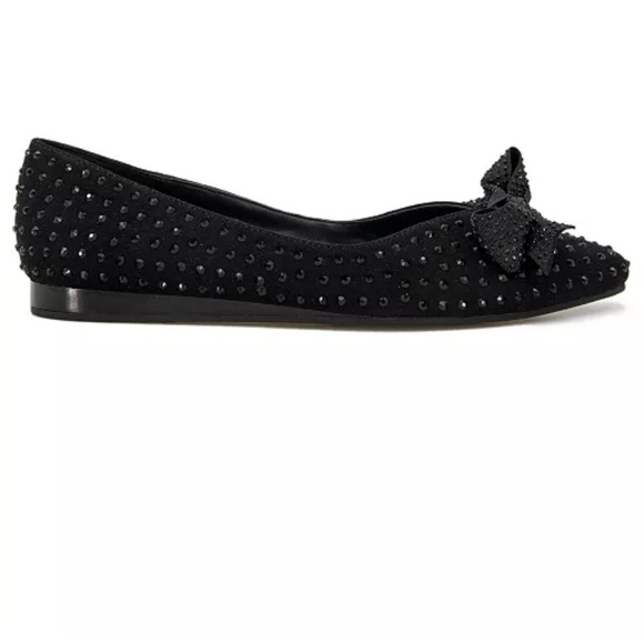 Kenneth Cole Reaction black embellished flats, size 7.5 - Picture 2 of 8